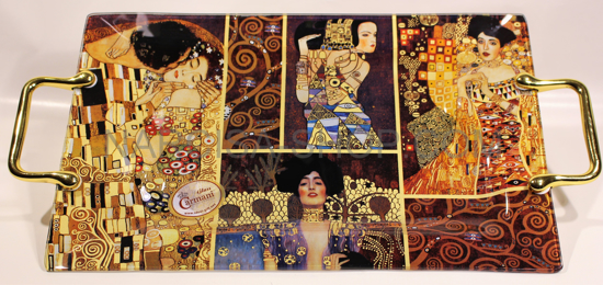 GUSTAV KLIMT - steklen pladenj