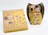 GUSTAV KLIMT - keramična vaza črna podlaga