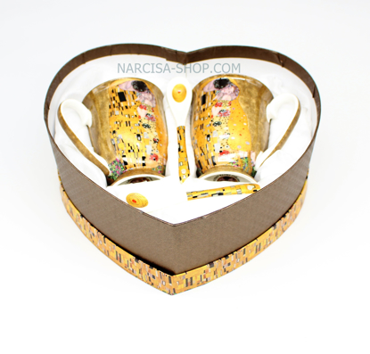 Slika GUSTAV KLIMT - 2 skodelici in 2 žlički
