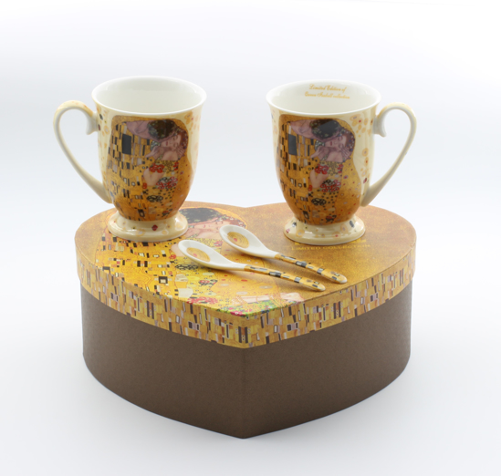 GUSTAV KLIMT - 2 skodelici in 2 žlički svetla