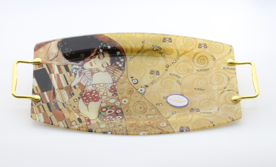 GUSTAV KLIMT - steklen pladenj