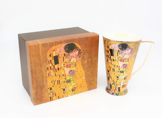 GUSTAV KLIMT - skodelica kapučino zlata