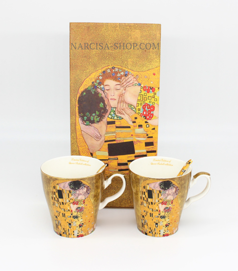 GUSTAV KLIMT - 2 skodelici in 2 žlički