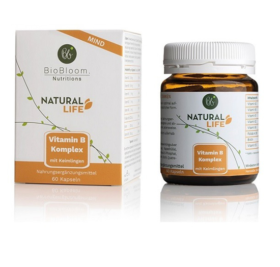 Vitamin B, Natural MIND – Vitamin B kompleksa, 60 kapsul