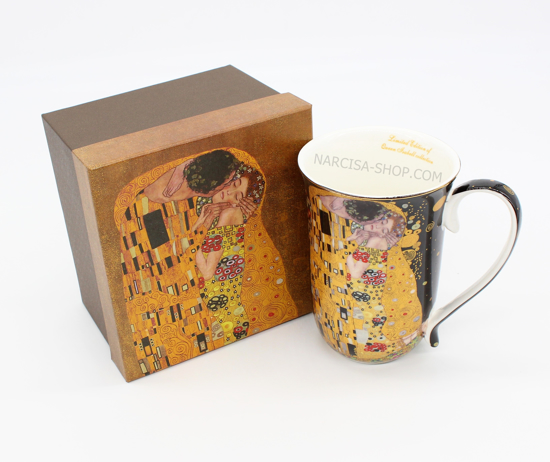 GUSTAV KLIMT - Skodelica v črni barvi krogci