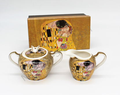 Slika GUSTAV KLIMT - sladkornica in vrček za mleko zlato