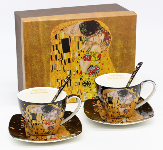 GUSTAV KLIMT - 2 skodelici črn krog