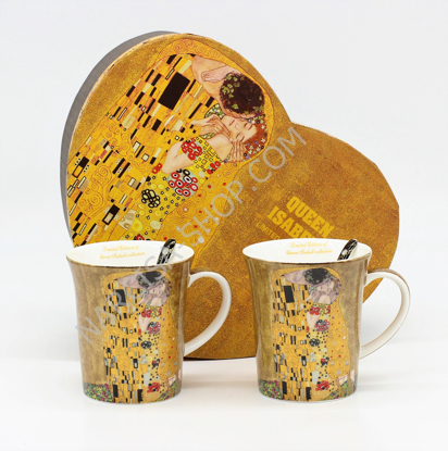 Slika GUSTAV KLIMT - 2 skodelici in 2 žlički zlat